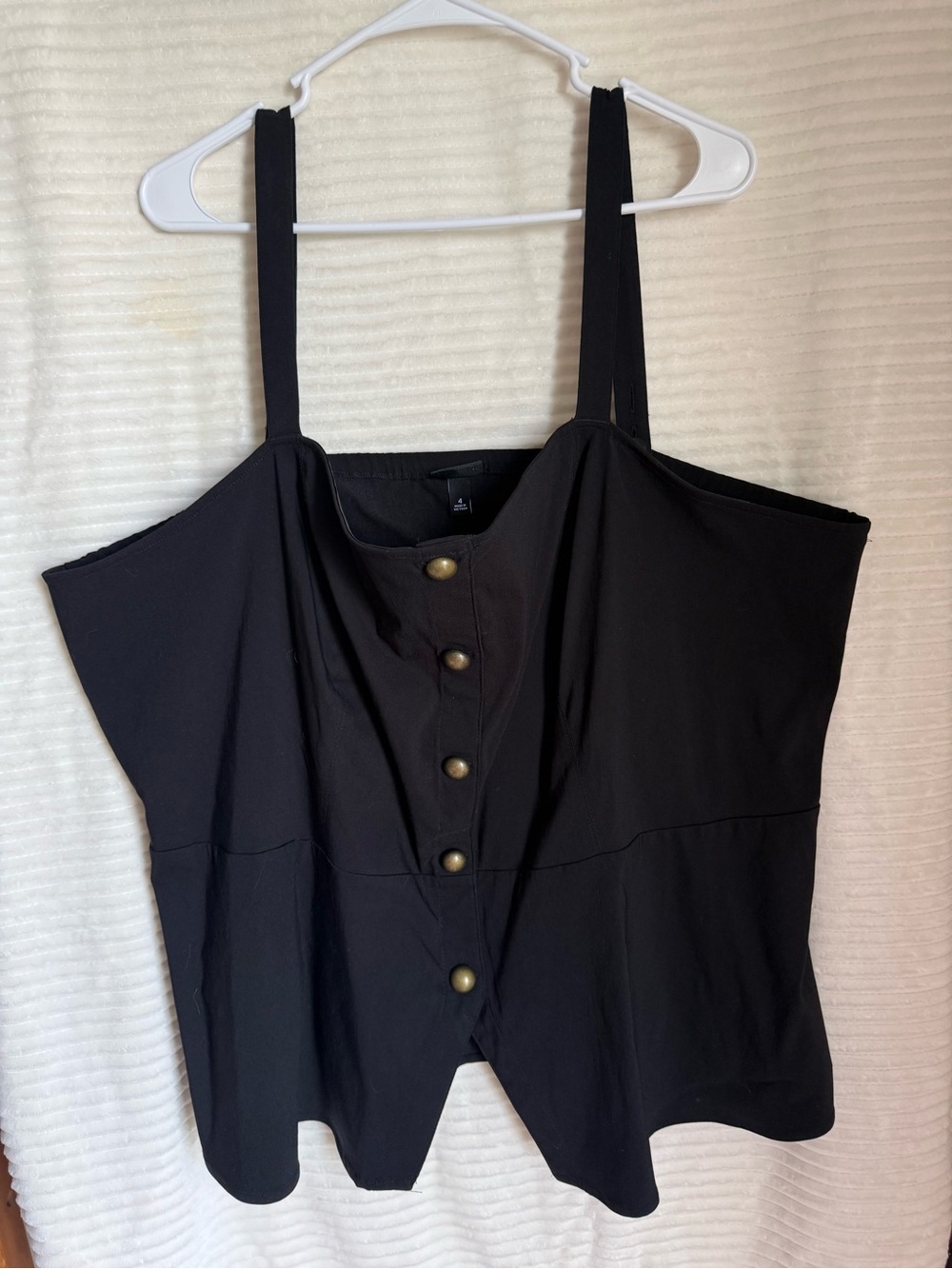Torrid Black Button-Front Women's Tank Top